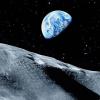 Illustration of the Moon with Earth in view