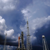 The NASA moon rocket stands on Pad 39B before a launch attempt for the Artemis 1 mission to orbit the moon at the Kennedy Space Center on Sept. 2, 2022, in Cape Canaveral, Fla.  Brynn Anderson/AP File Photo