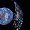 Intuitive Machines' Odysseus moon lander beamed home this selfie on Feb. 16, 2024, a day after launching atop a SpaceX Falcon 9 rocket. (Image credit: Intuitive Machines via X)
