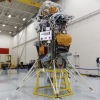 The Intuitive Machines payload getting ready to ship to Cape Canaveral, spacecraft in the clean room. photo credit Intuitive Machines