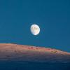 The moon rises over the Continental Divide seen from near Berthoud Pass, Tuesday evening, Oct. 27, 2020. Credit CPR News Hart Van Denburg