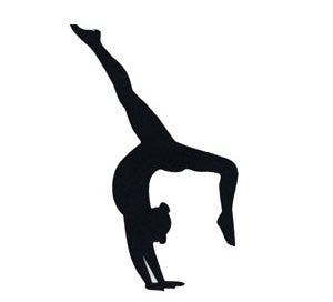 Silhouette doing backbend