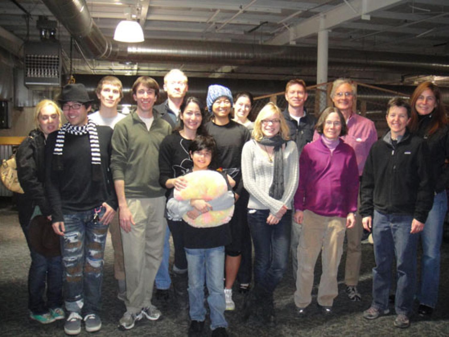 group photo of the lab group at the Biomechanics Holiday Party 2011