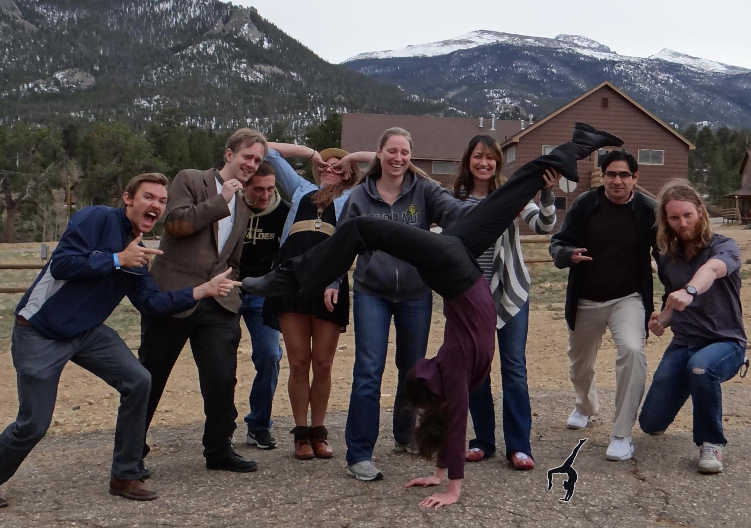 the lab group in Estes Park makes a silly post
