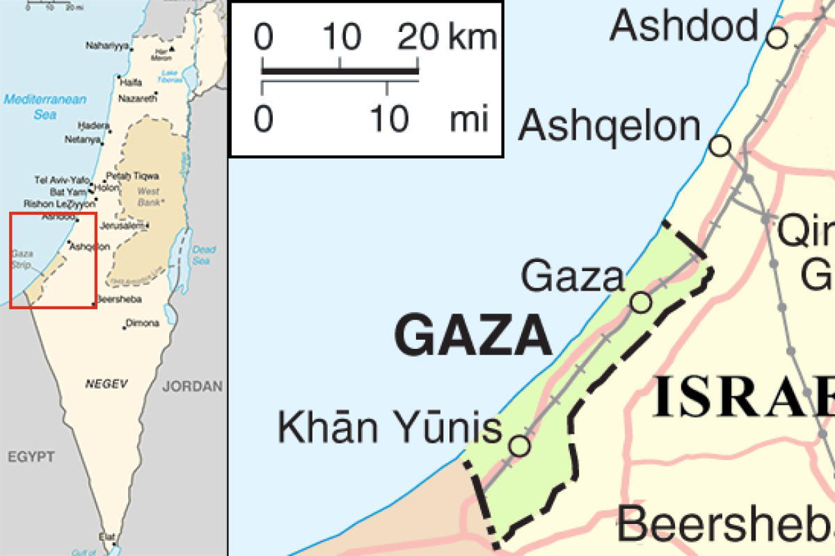 Israel Gaza map
