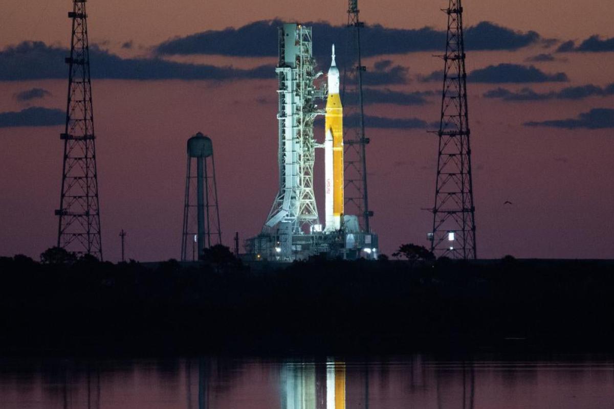 Rocket on launchpad