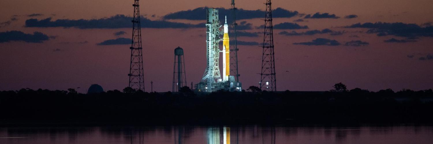 Rocket on launchpad