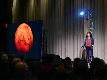 Allison Anderson presenting Walking on Mars