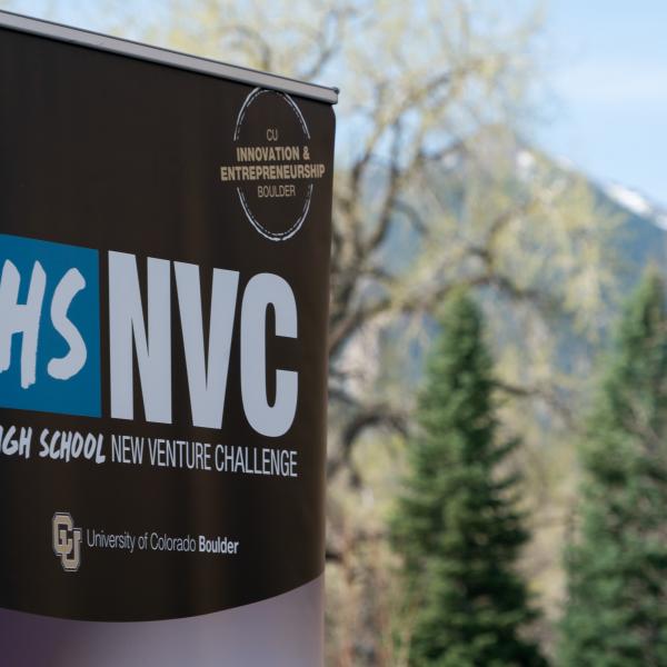 HSNVC banner with a background of trees and the Flatirons