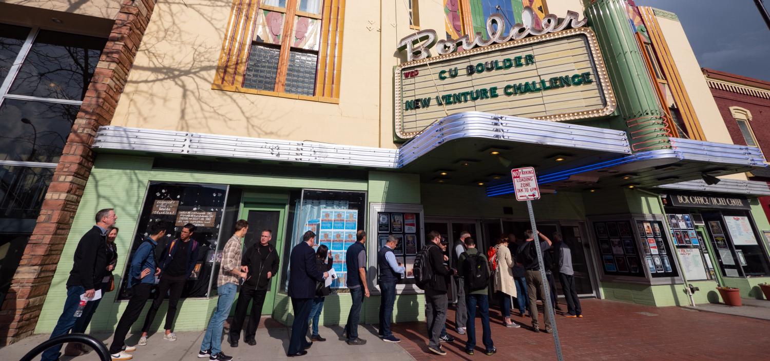 Line outside the Boulder Theater