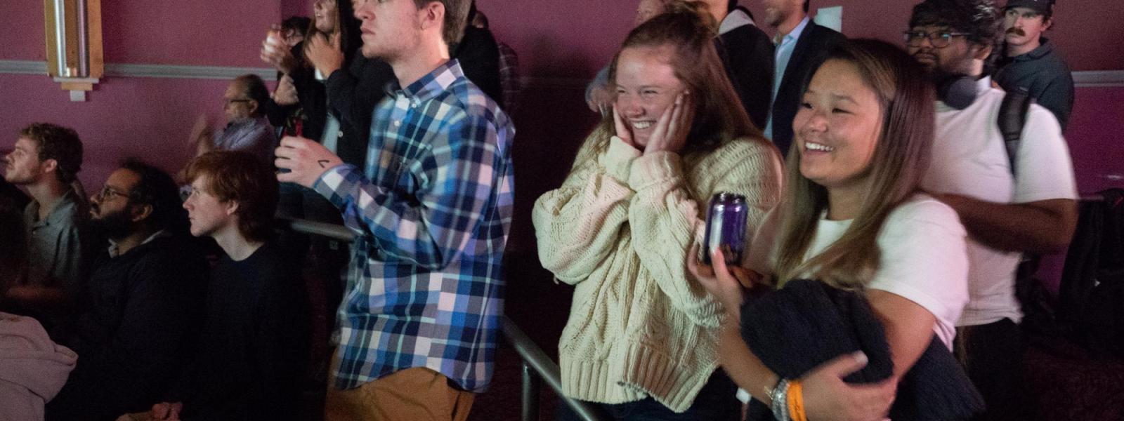 audience at boulder theater clapping