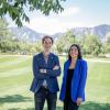Johnny Hergert and Camila Uzcategui on the CU Boulder campus
