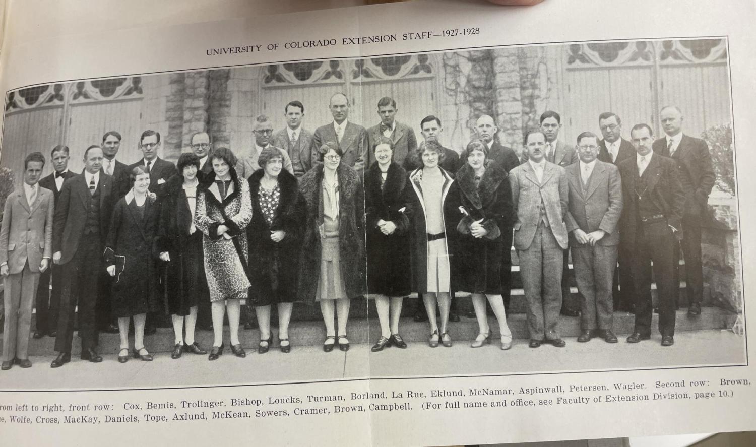 University Extension Staff in 1927