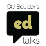 the Ed Talks graphic which shows a black speech bubble with the word "ed" in bold, gold lowercase letters
