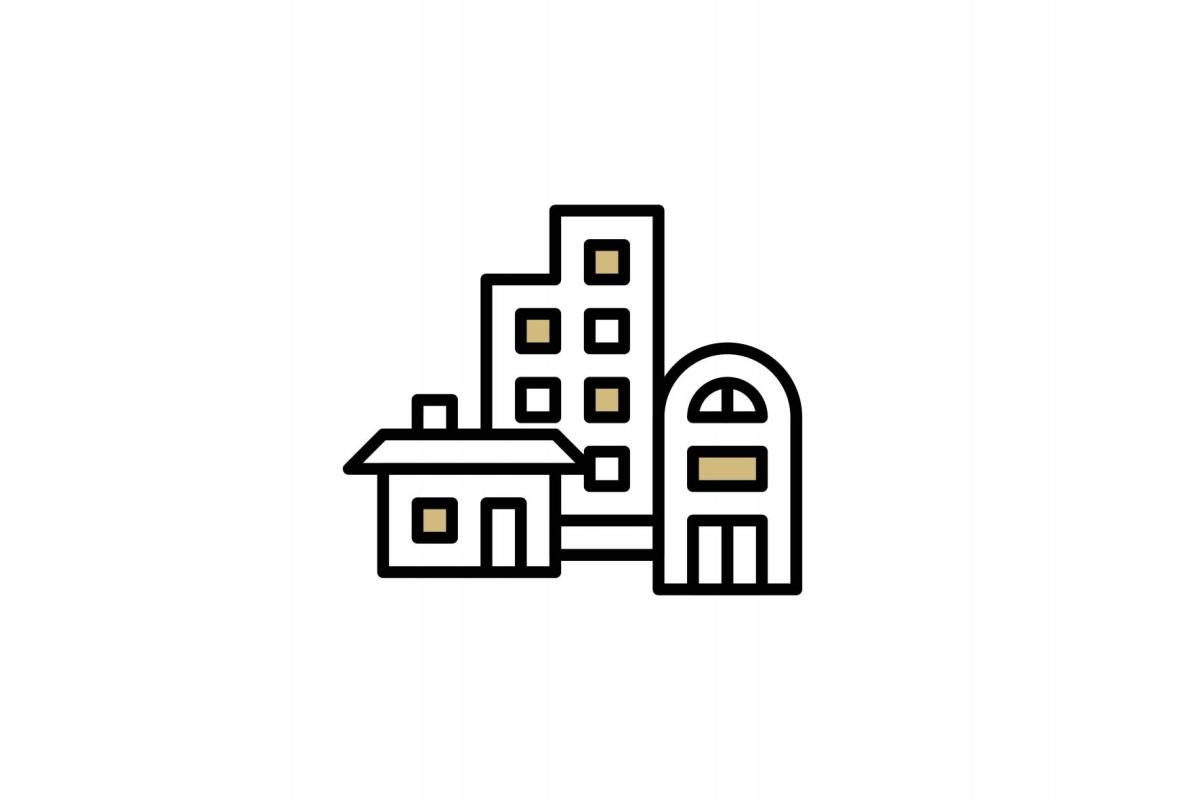 Different buildings