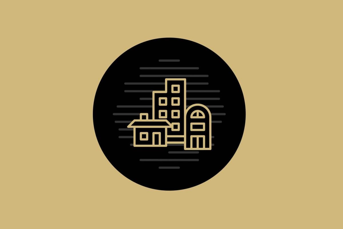 Several types of buildings
