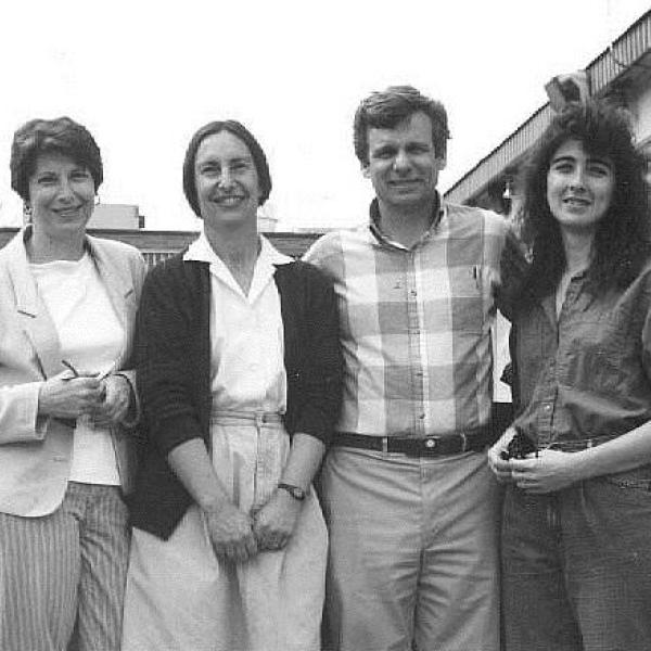 ISSS Staff 1990 - Margie Gooding, Beth Shaw, Phil DeNeeve, Pamela Petranovich