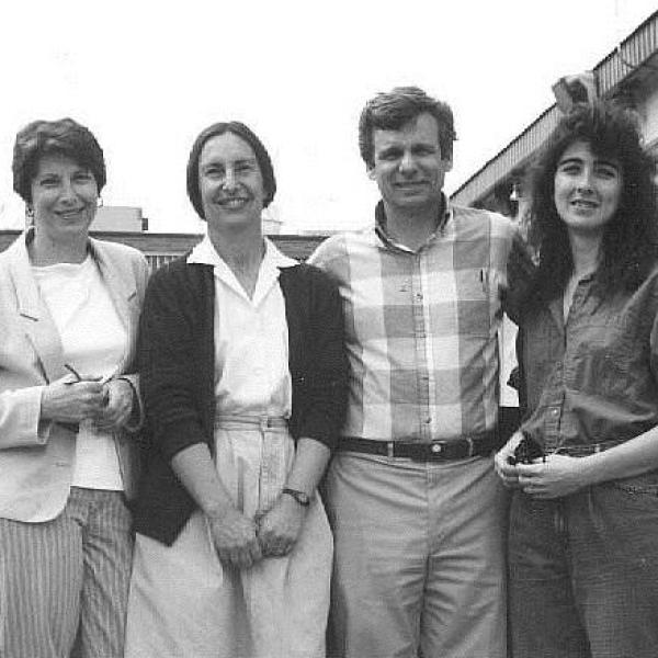 ISSS Staff 1990 - Margie Gooding, Beth Shaw, Phil DeNeeve, Pamela Petranovich