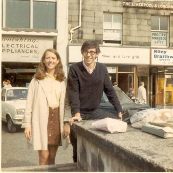 Jean Schlechnten Delaney and Michael Delaney in Lancaster, England (1969)