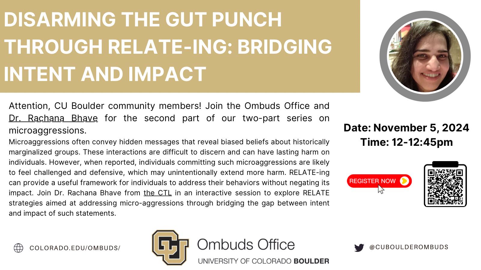 Image describing the November 5th lunch and learn program. Updated time.