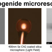 Three images showing different types of chalcogenide microresonators