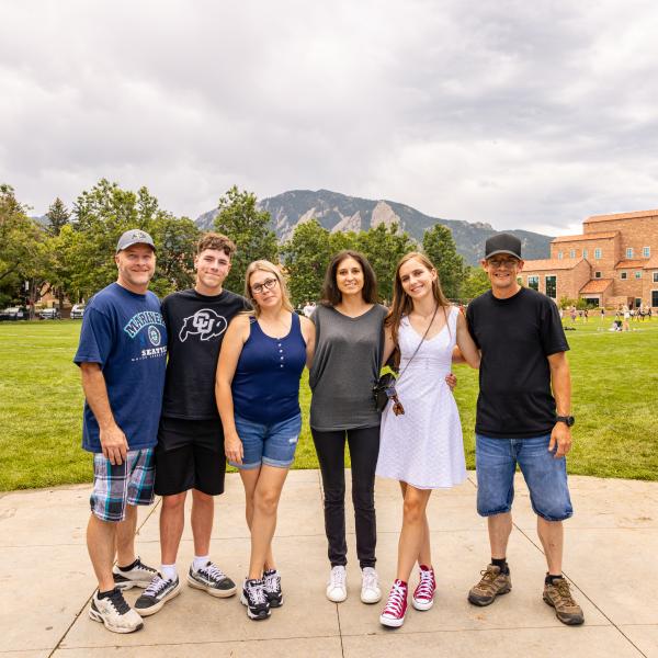 family on campus