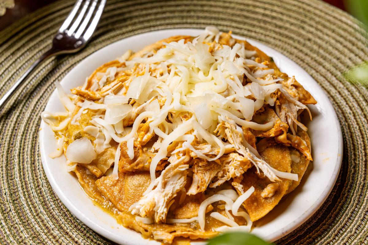 Chilaquiles Verde with Rotisserie Chicken