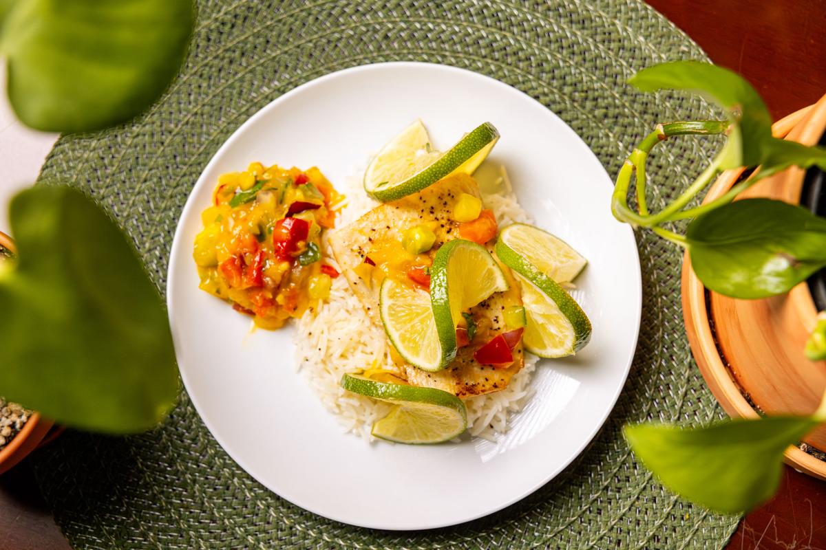 fish with mango salsa