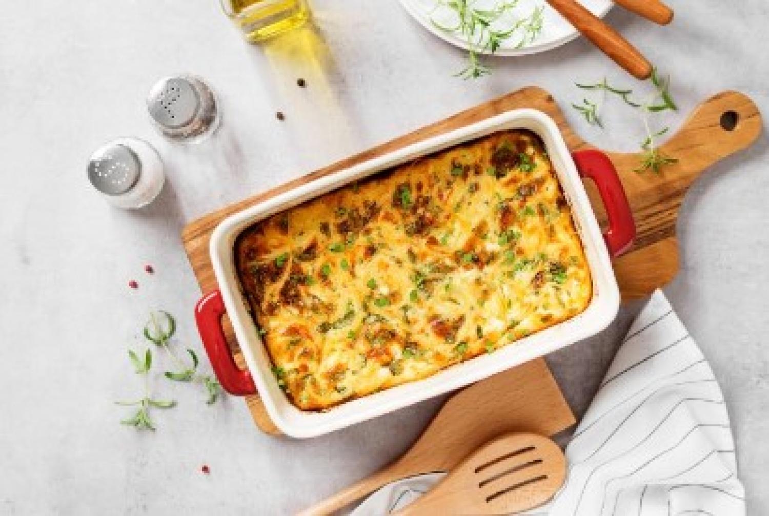 cheesy spaghetti bake