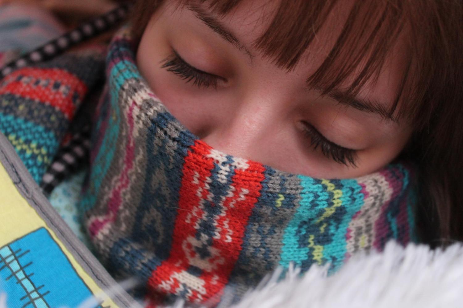 female sick with a cold