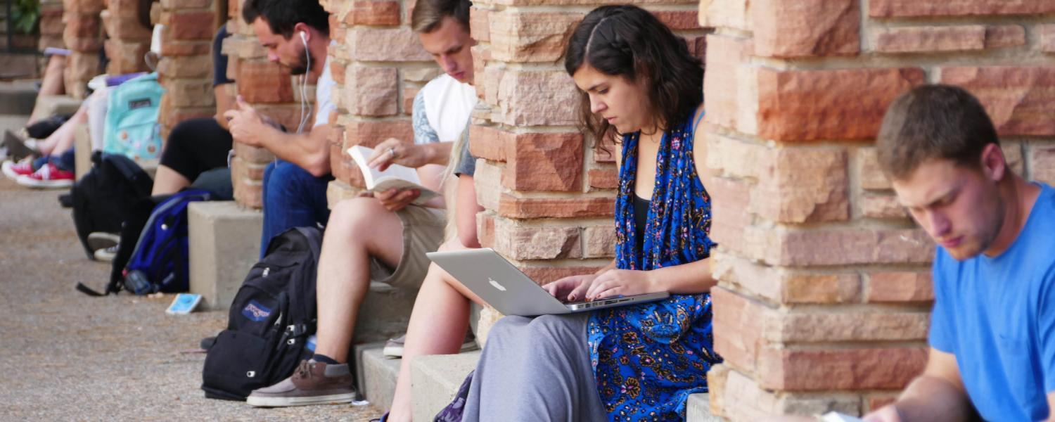 Students studying at CU Boulder
