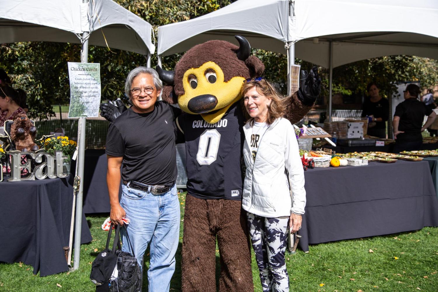 Parents standing with Chip