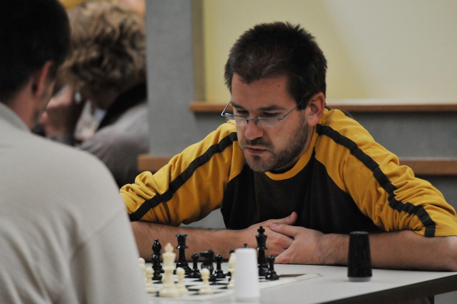student playing chess