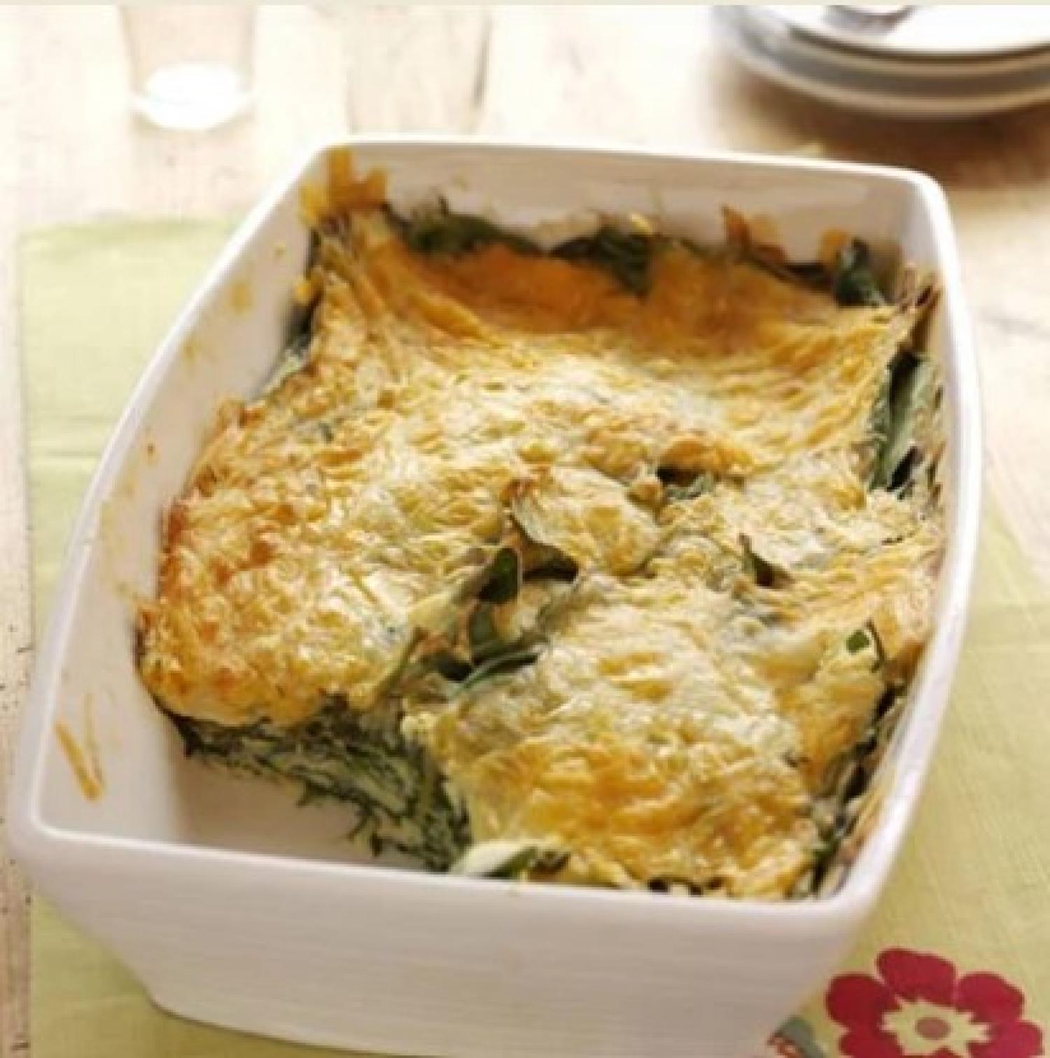 Spinach cheese bake