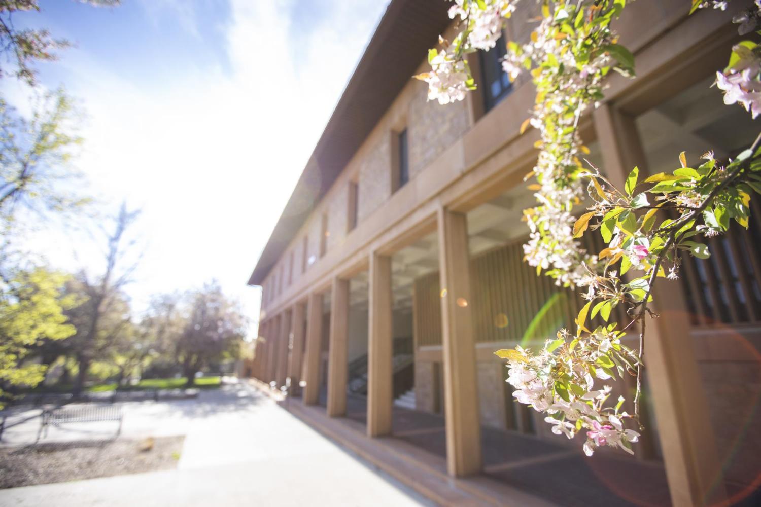 Spring campus scenic