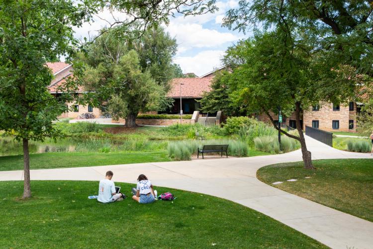 students outside at Kittredge