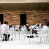 Students studying at tables