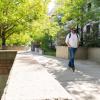 student walking