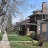 Sidewalk and houses