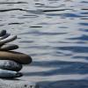 Rocks on water