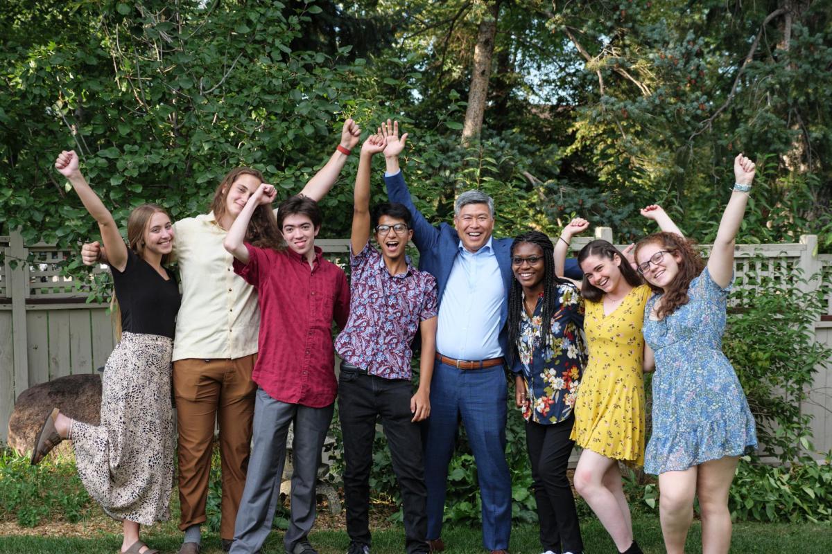 Photo of students cheering