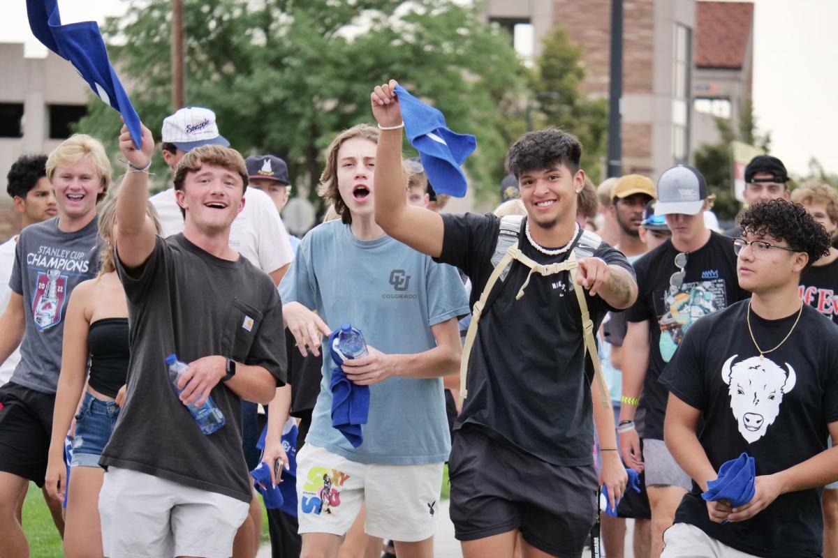 Students excited to be on campus.