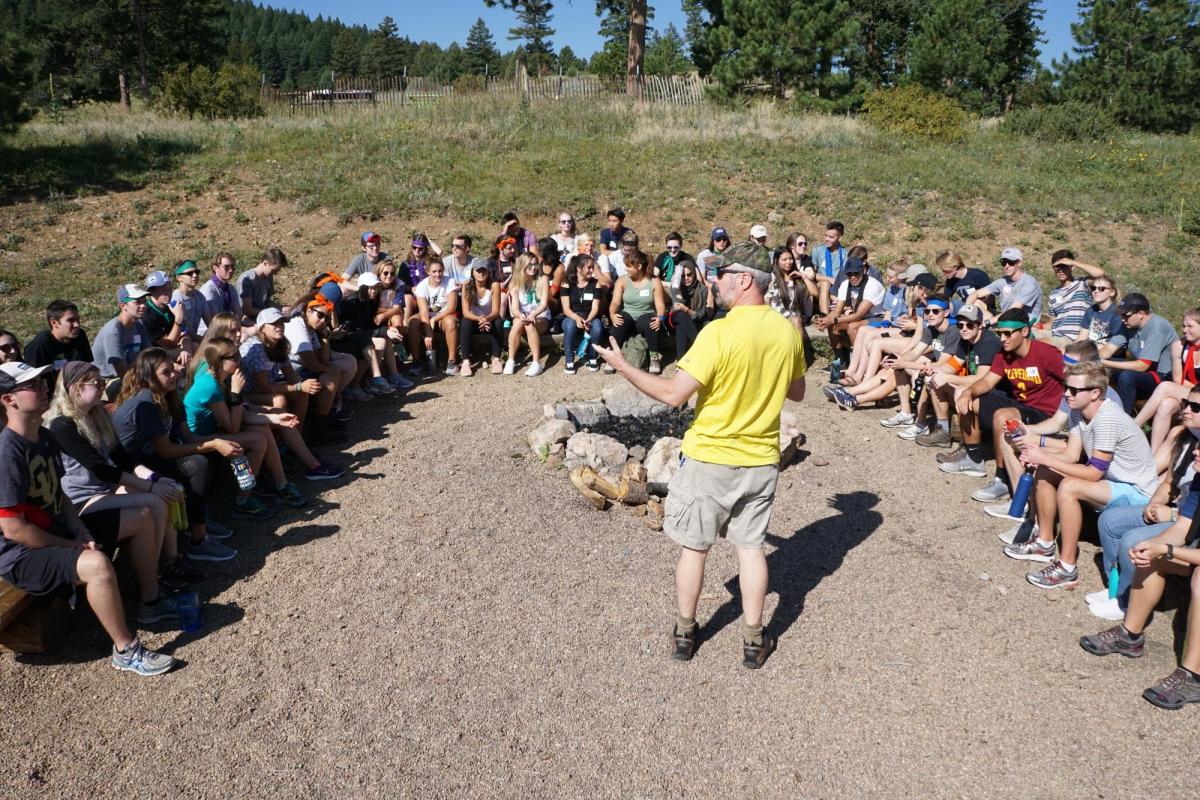 Steve Dinauer talks to Calwood orientation