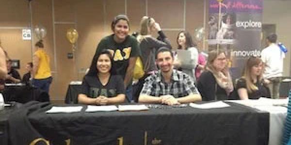 Students tabling