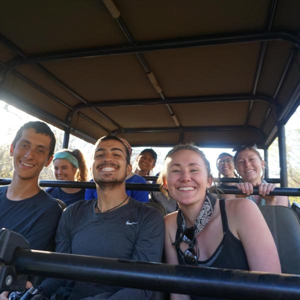 Members driving to site