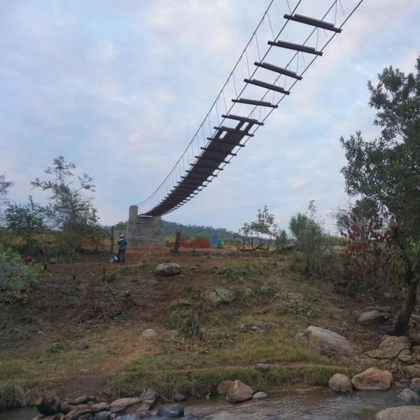 Half completed walkway