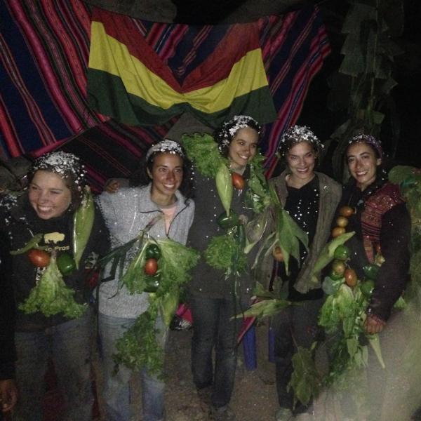 Bridge buff members in local clothing