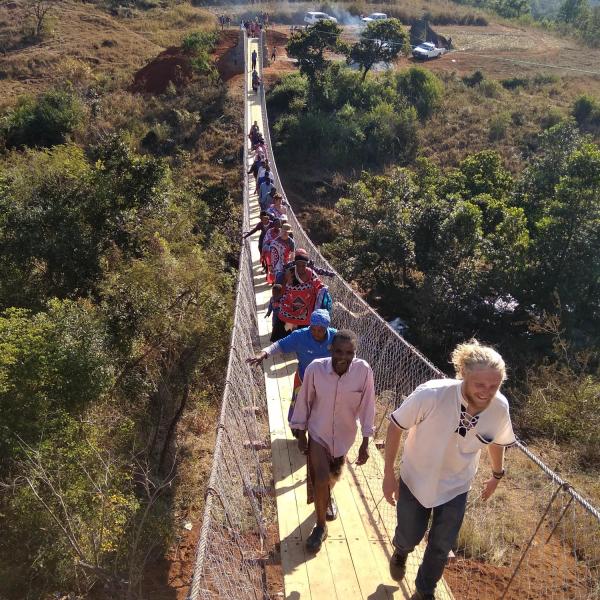 Community using bridge for first time