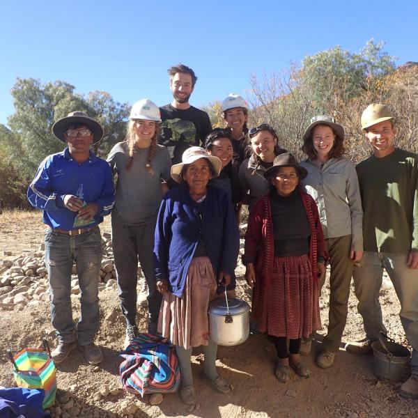 Group photo with some locals