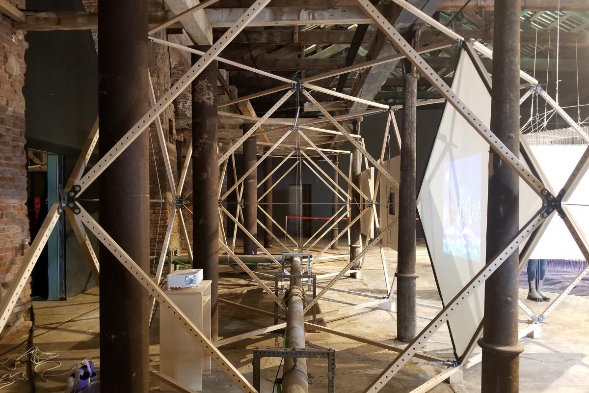 fufuzela chain structure for Ghana Pavillion, Museum of Freedom